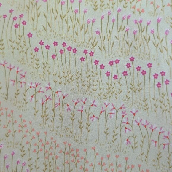 Aeropostale Pastel Green Floral A-Line Skirt with Pink Wildflower Print - Large - Picture 3 of 7